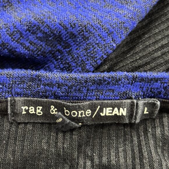 Rag & Bone Size L Blue Long Sleeve Pullover Sweater Classic Casual - Picture 2 of 5